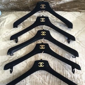 Chanel Velvet Hangers Set of 5